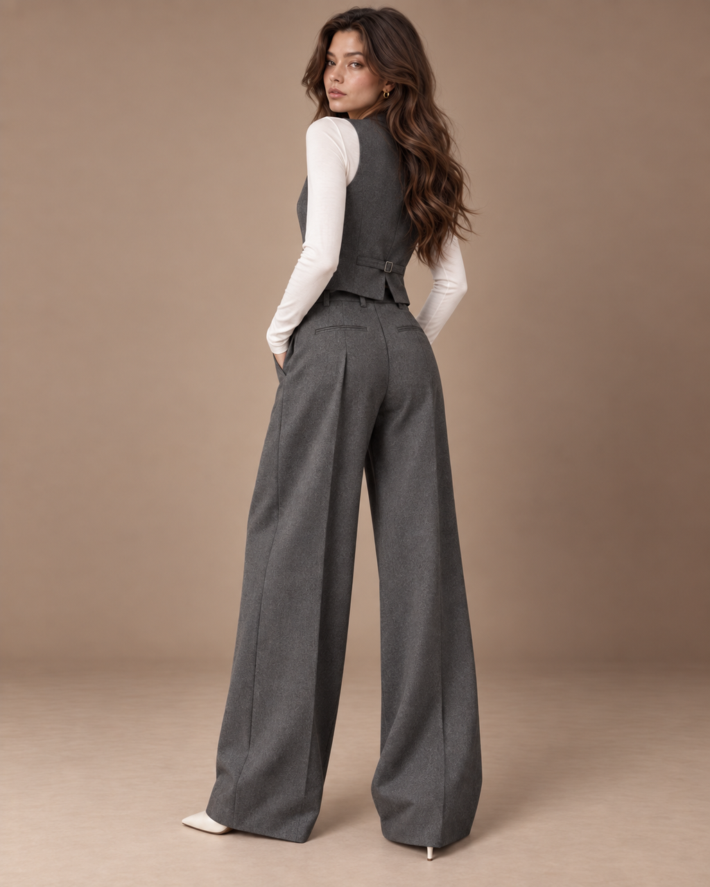 The Kensington Wide-Leg Tailored Trousers