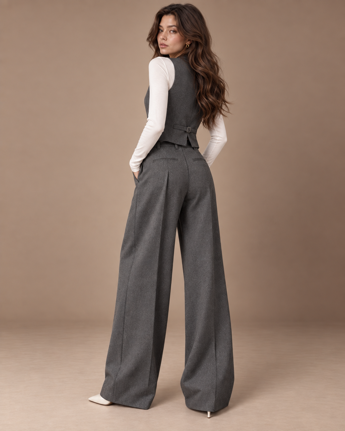 The Kensington Wide-Leg Tailored Trousers
