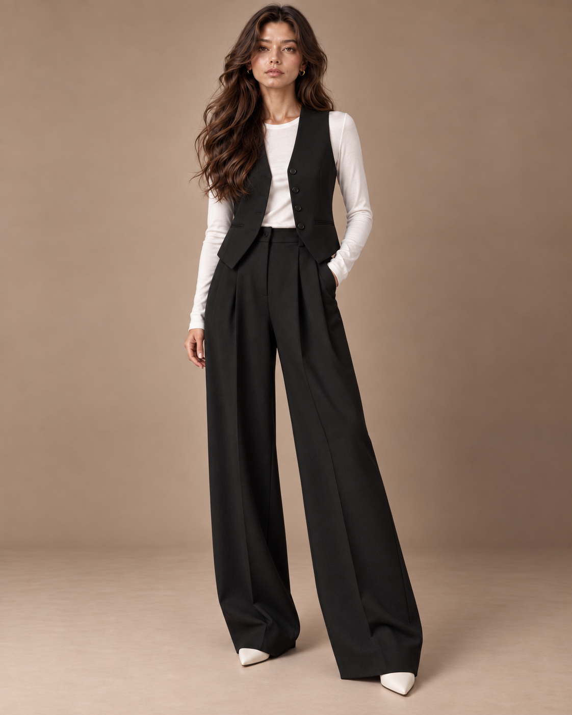 The Kensington Wide-Leg Tailored Trousers