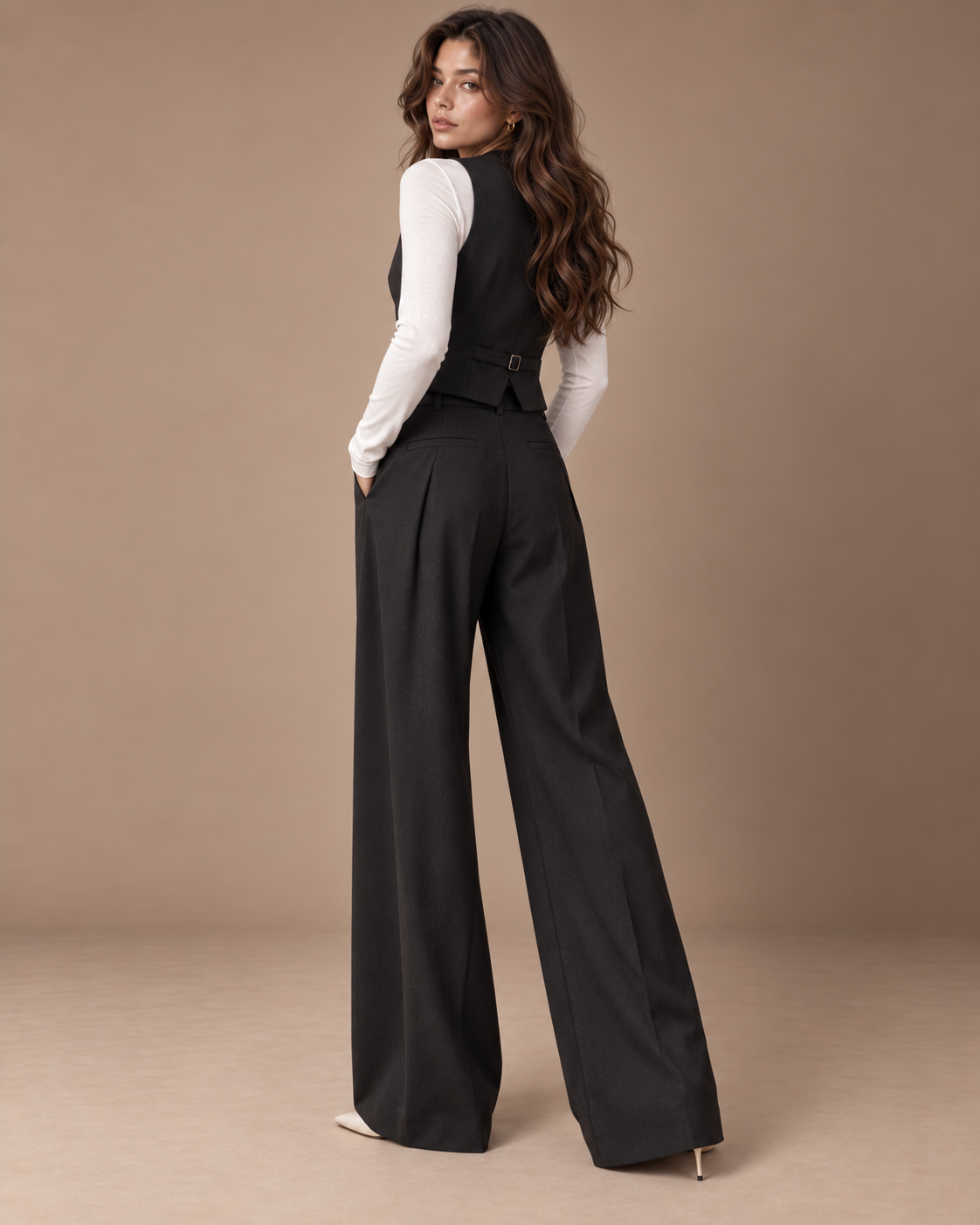 The Kensington Wide-Leg Tailored Trousers
