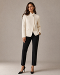 The Kensington High-Neck Blazer