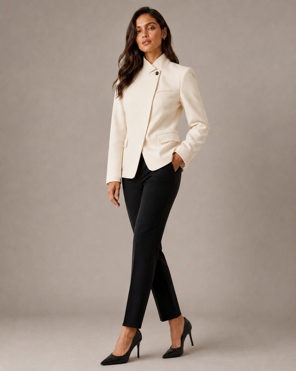The Kensington High-Neck Blazer