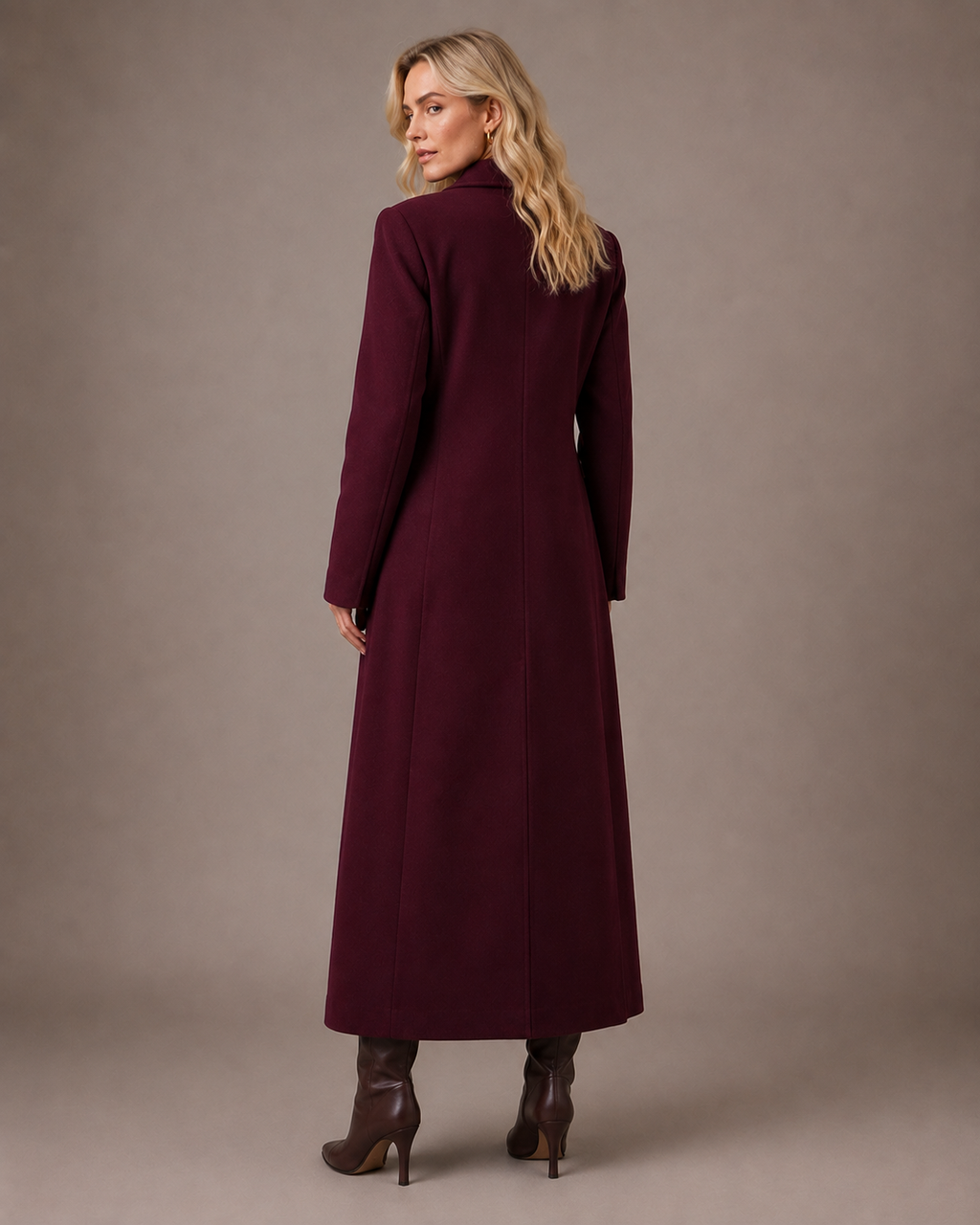 The Belgravia Burgundy Coat