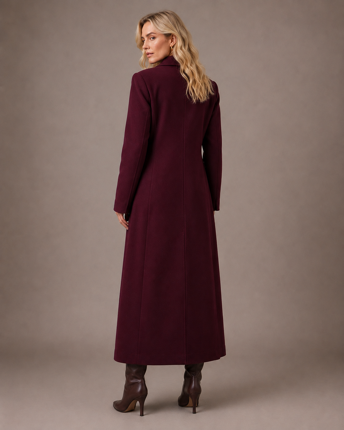 The Belgravia Burgundy Coat