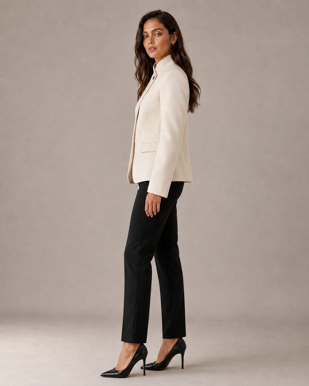 The Kensington High-Neck Blazer