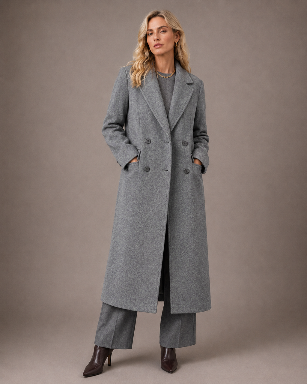 The Belgravia Burgundy Coat