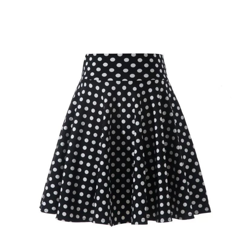 2025 Flared Skirts Women's Basic Shorts Skirt Fashion Versatile Black Casual Mini Skater Medium Pleated Fluffy Skirt Plus Size