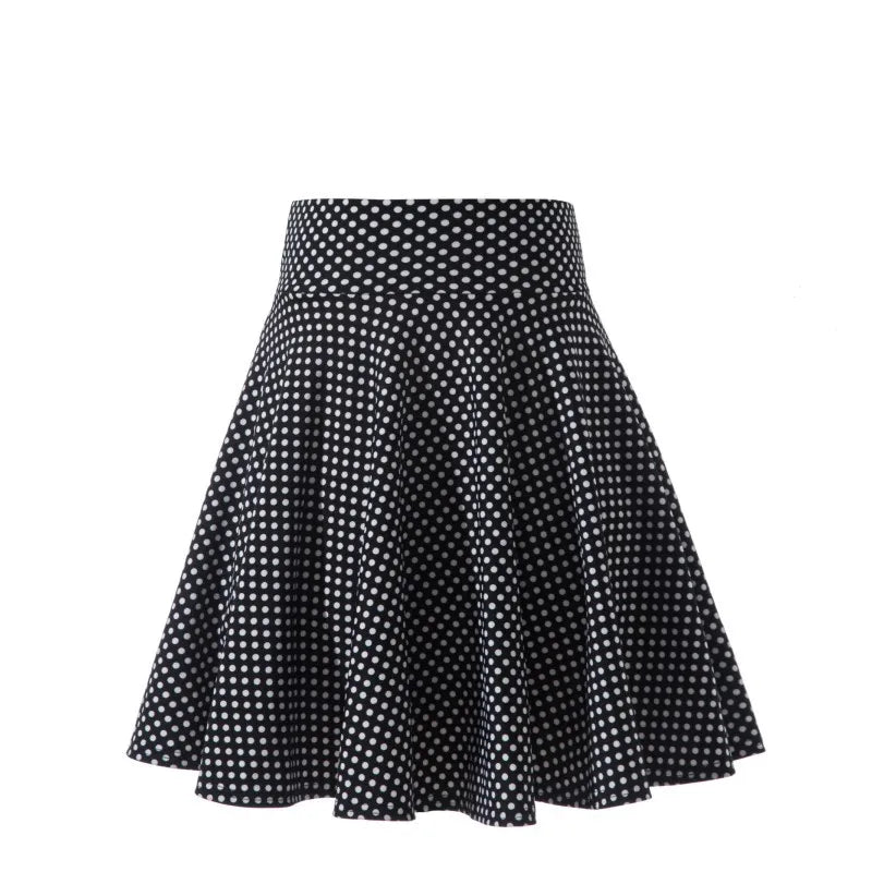 2025 Flared Skirts Women's Basic Shorts Skirt Fashion Versatile Black Casual Mini Skater Medium Pleated Fluffy Skirt Plus Size