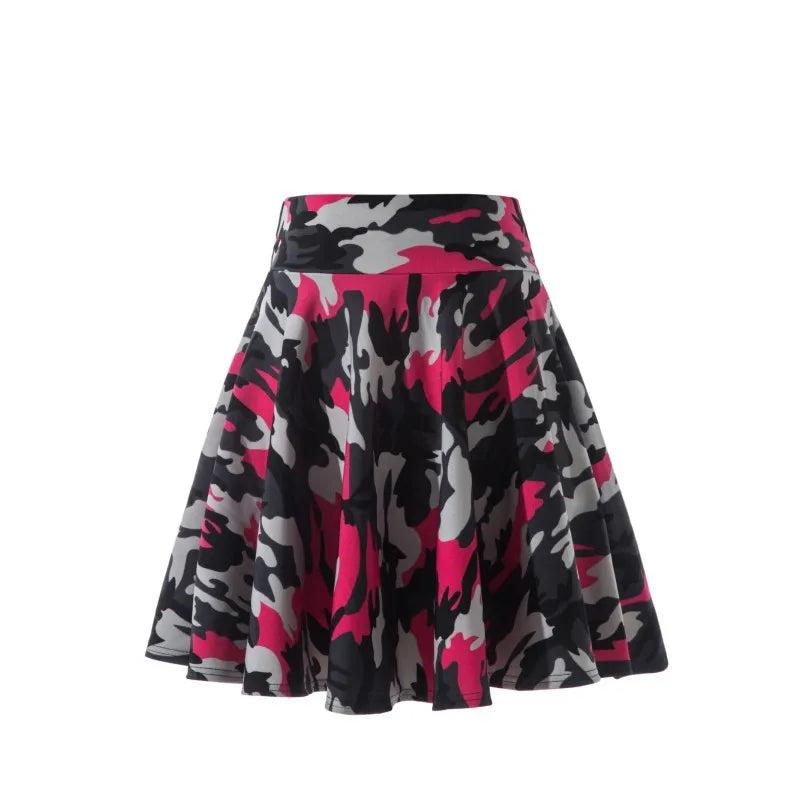 2025 Flared Skirts Women's Basic Shorts Skirt Fashion Versatile Black Casual Mini Skater Medium Pleated Fluffy Skirt Plus Size