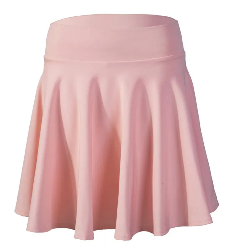 2025 Flared Skirts Women's Basic Shorts Skirt Fashion Versatile Black Casual Mini Skater Medium Pleated Fluffy Skirt Plus Size