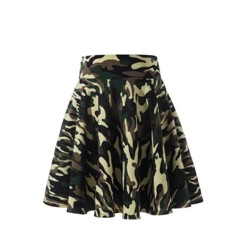 2025 Flared Skirts Women's Basic Shorts Skirt Fashion Versatile Black Casual Mini Skater Medium Pleated Fluffy Skirt Plus Size