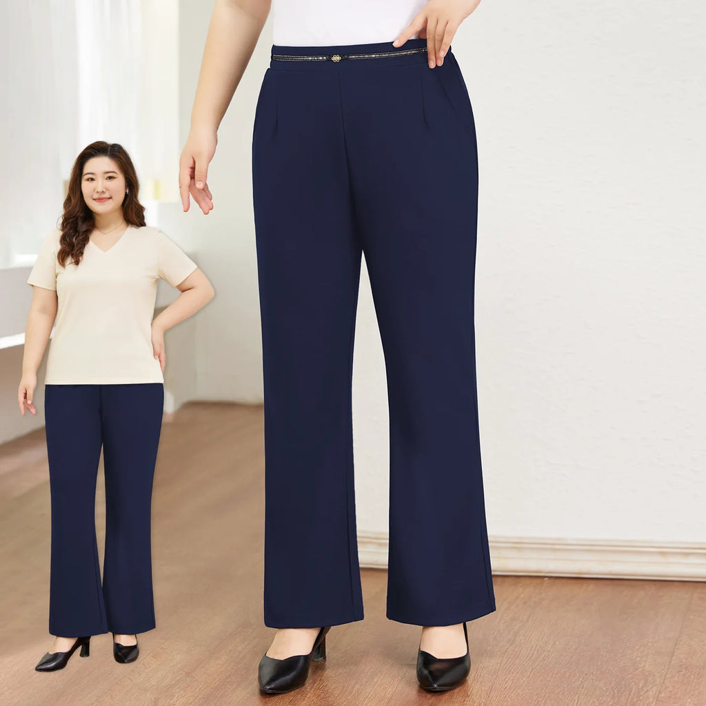 Spring Autumn Pants Women Red Pencil Trousers High Waisted Plus Size 7XL 6XL Black Office Lady Stretched Elastic Female Clothes