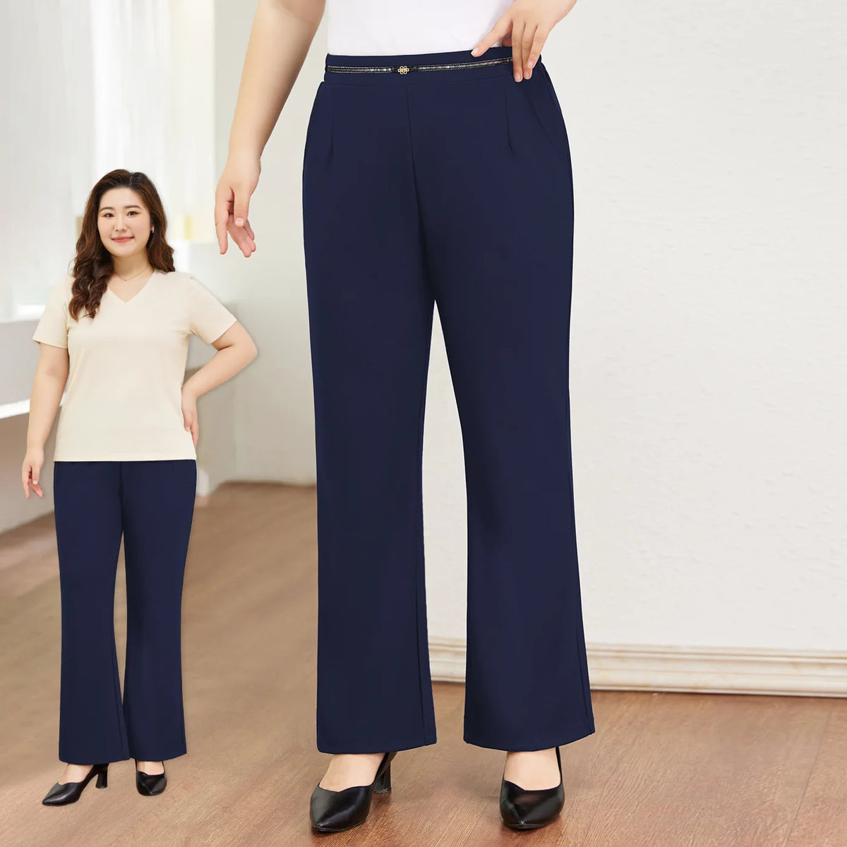Spring Autumn Pants Women Red Pencil Trousers High Waisted Plus Size 7XL 6XL Black Office Lady Stretched Elastic Female Clothes