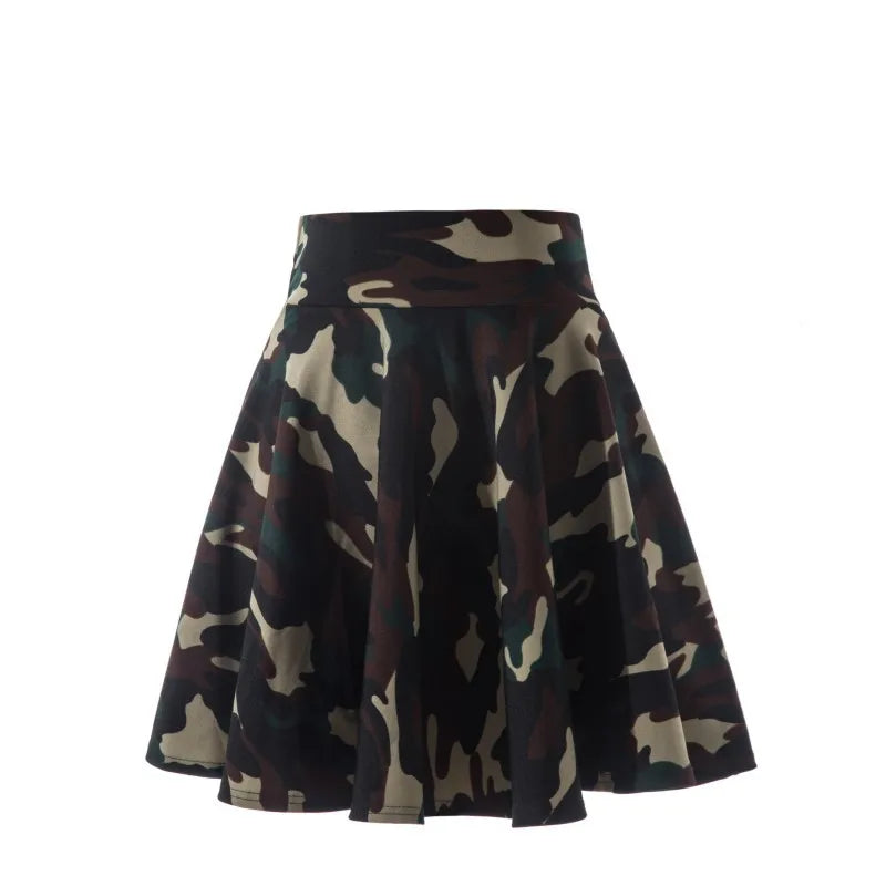 2025 Flared Skirts Women's Basic Shorts Skirt Fashion Versatile Black Casual Mini Skater Medium Pleated Fluffy Skirt Plus Size