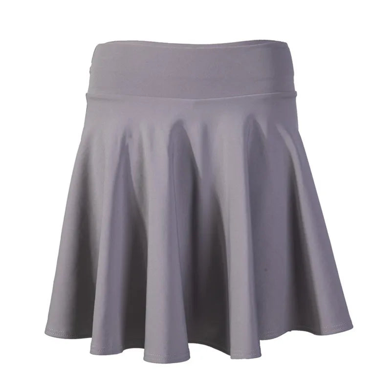 2025 Flared Skirts Women's Basic Shorts Skirt Fashion Versatile Black Casual Mini Skater Medium Pleated Fluffy Skirt Plus Size