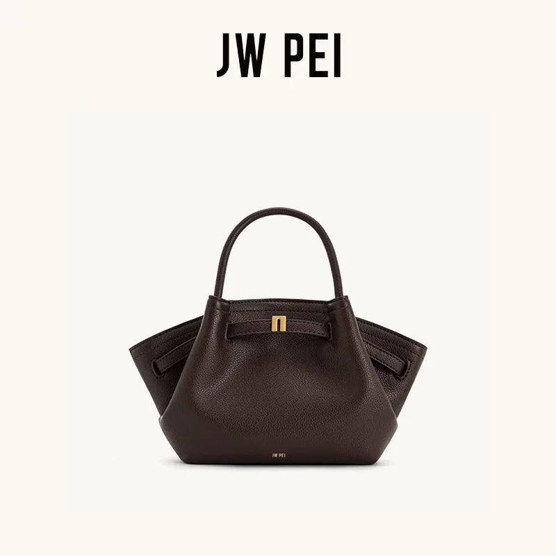 JW PEI HANA Tote Bag Dumpling Bun Small Women's Shoulder Crossbody Bag High Quality Handheld Small Bag Women'sMedium Faux Suede