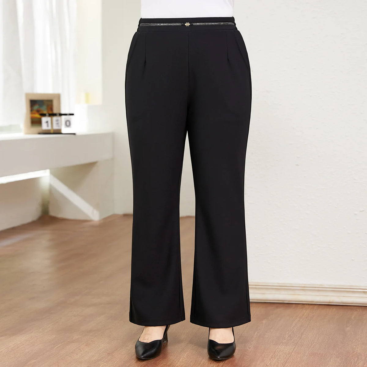 Spring Autumn Pants Women Red Pencil Trousers High Waisted Plus Size 7XL 6XL Black Office Lady Stretched Elastic Female Clothes