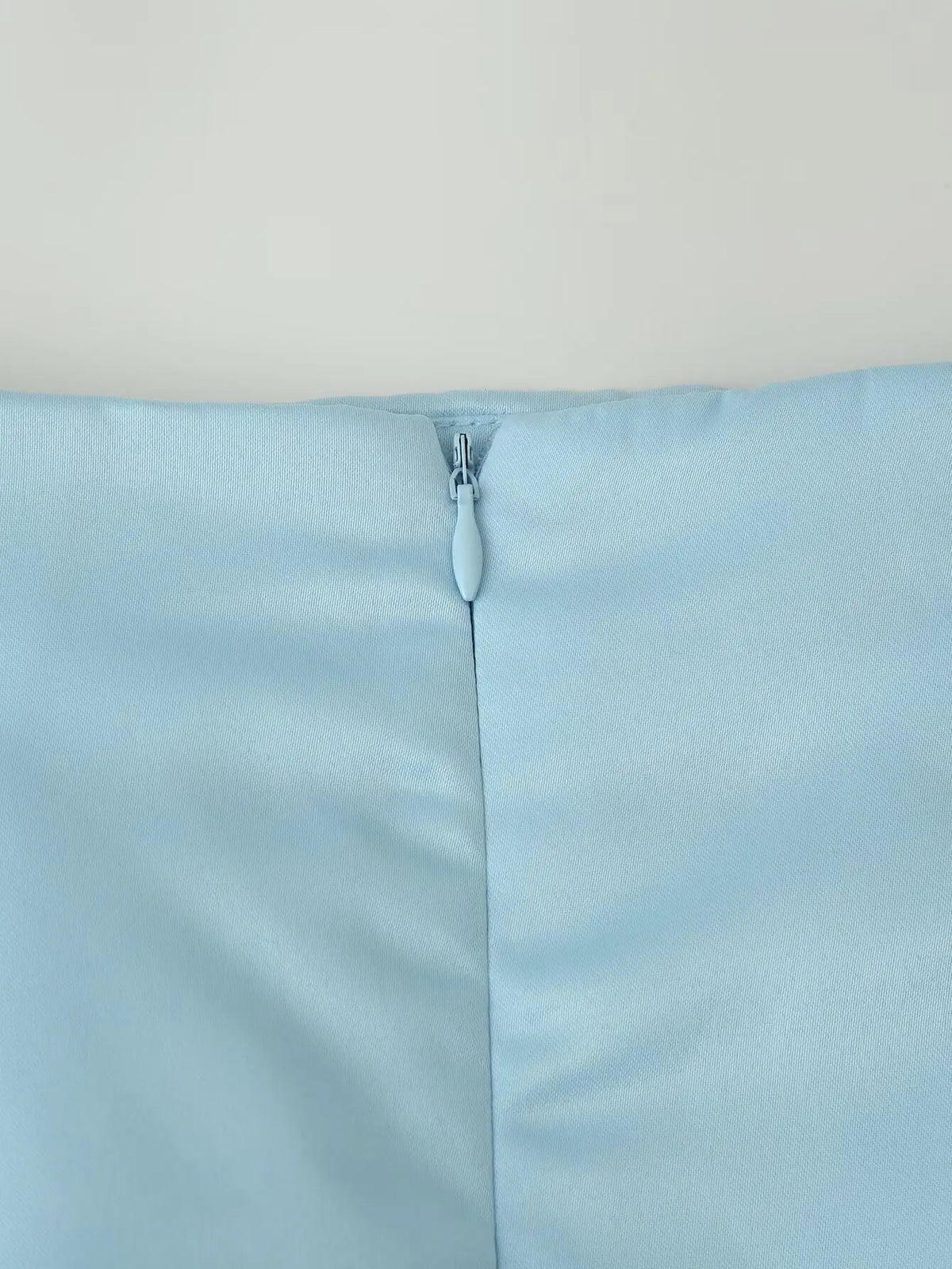 Women High Waist Satin Midi Skirt Back Center Split Invisible Zipper Fully Lined Straight Skirts