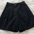 Women's 2026 Spring Summer Cotton Linen Japanese Vintage High Waist Slimming Wide Leg Bermuda Shorts Casual Korean Chic Sweet